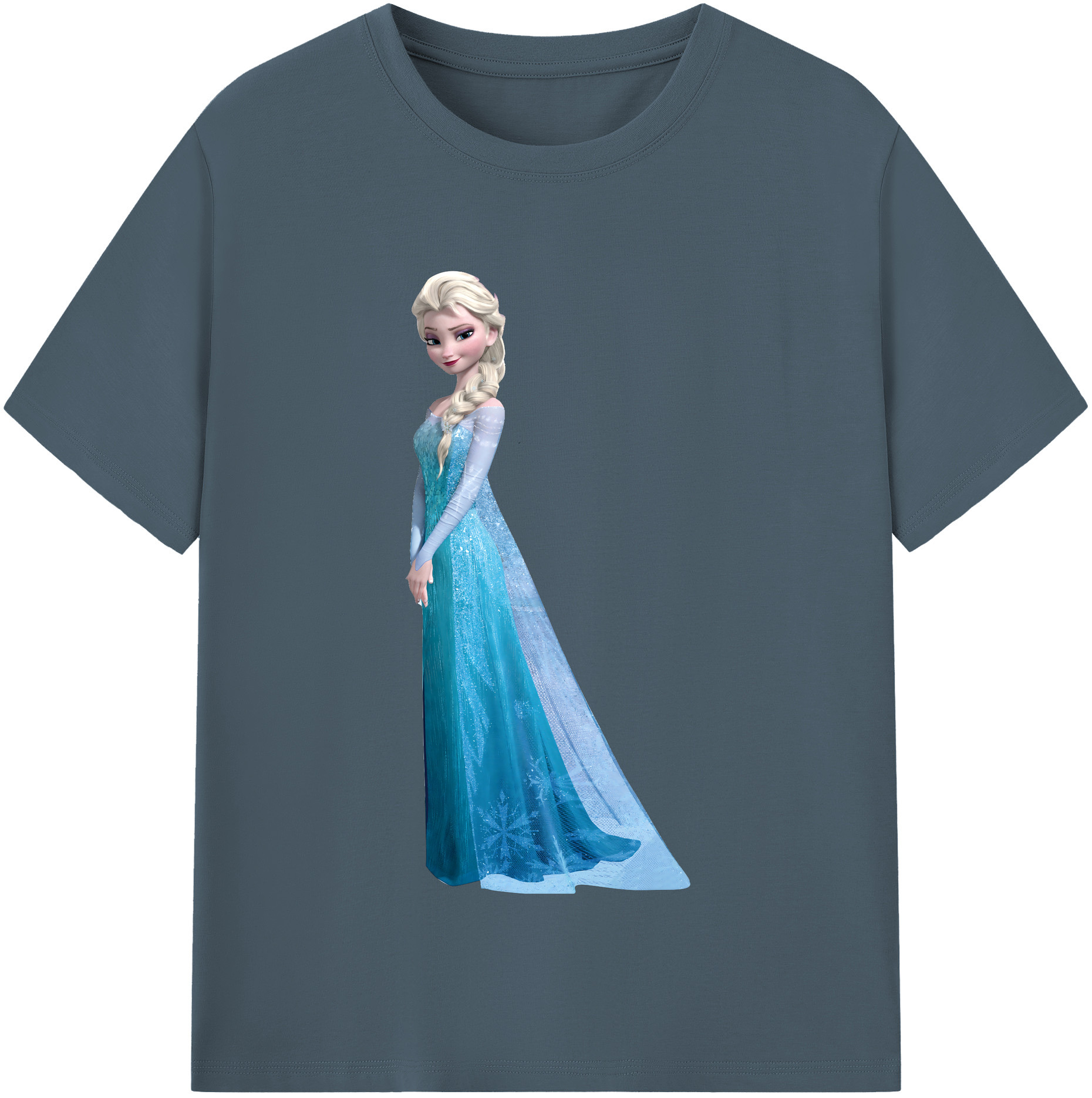 （画像用） アナと雪の女王 アンナ エルサ Frozen Anna Elsa 綿100％半袖Tシャツ（フロントプリント）